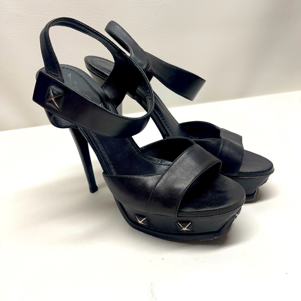 Yves Saint Laurent black high heels sandals size 37-7